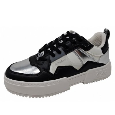 Buffalo Sneaker in black silver