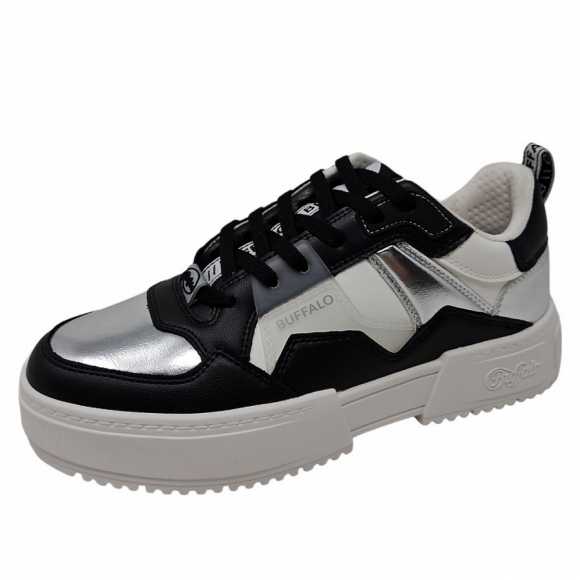 Buffalo Sneaker in black silver