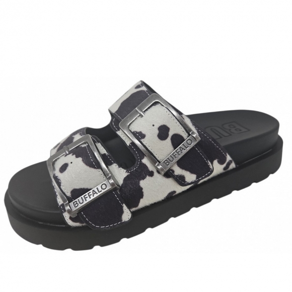 Buffalo Raya Ari Pantolette in black kombi