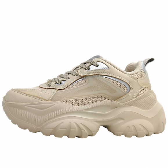Buffalo Bliss Mesh sportlicher Schnürer in cream/silver