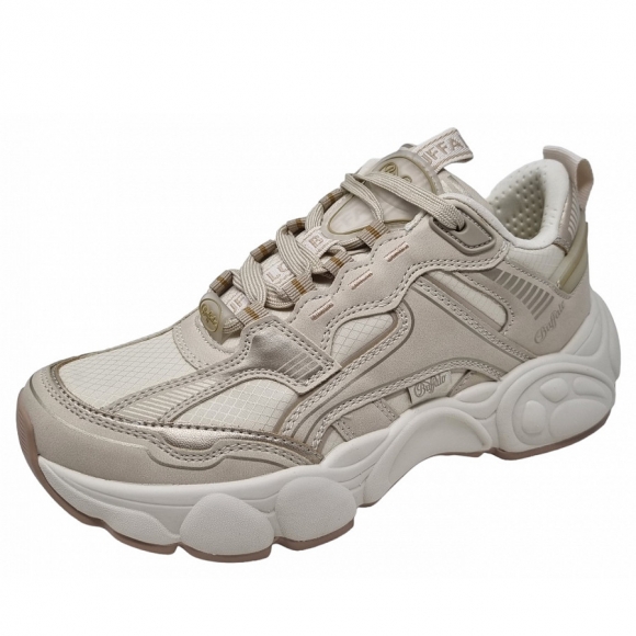 Buffalo Sneaker in cream gold