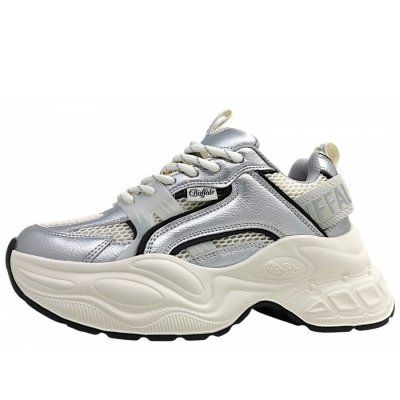 Buffalo Yuno One sportlicher Schnürer in white/black/silver
