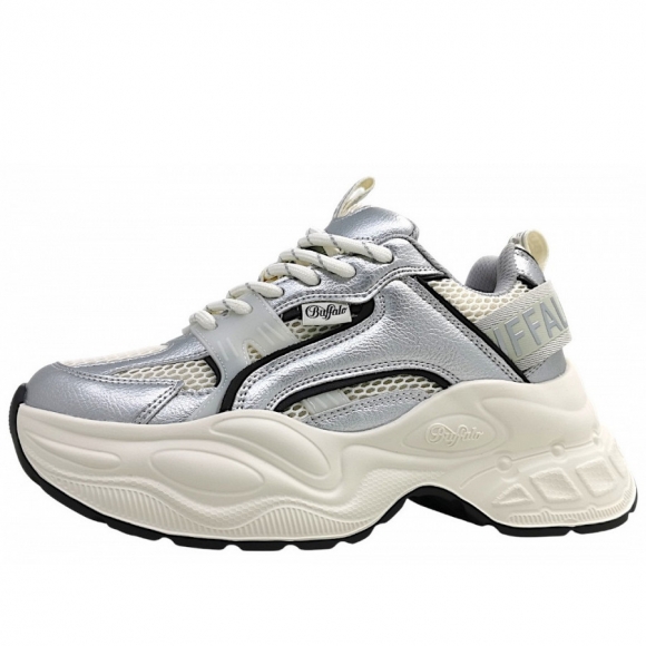 Buffalo Yuno One sportlicher Schnürer in white/black/silver