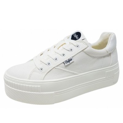 Buffalo Leinenschuh in white