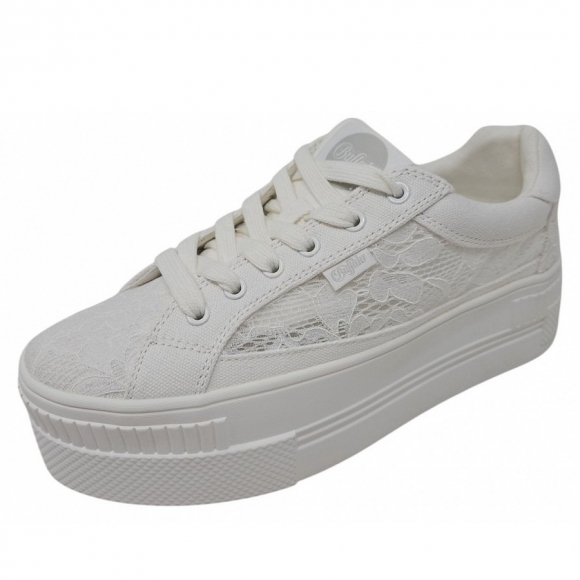 Buffalo Leinenschuh in white