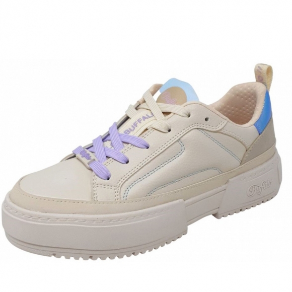 Buffalo RES Fox Lo Sneaker in cream purple