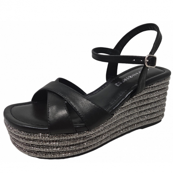 CAFeNOIR Sandalette in nero