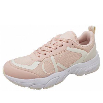 Calvin Klein Retro Tennis Sneaker in peach blush creme