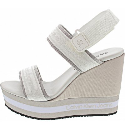 Calvin Klein Wedge Sandal Sling Pes Sandalette in bright white