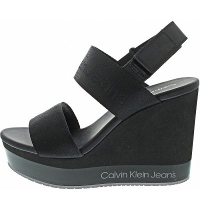 Calvin Klein Wedge Sandal Webbing IN M Sandale in black