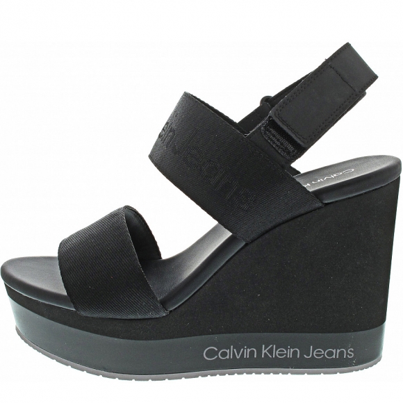 Calvin Klein Wedge Sandal Webbing IN M Sandale in black