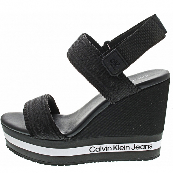Calvin Klein Wedge Sandal Sling Pes Sandalette in black