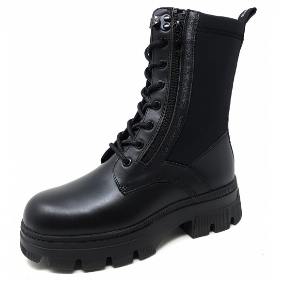 Calvin Klein Laceup Zip Stiefelette in schwarz
