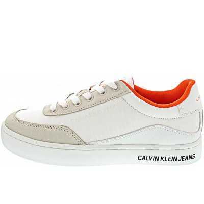 Calvin Klein Classic Cupsole Sneaker low in creamy white-white-firecr Calvin Klein Classic Cupsole Sneaker low in creamy white-white-firecr