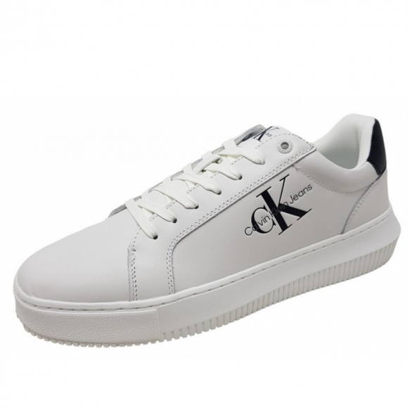 Calvin Klein Chunky Cupsole Mono Sneaker in white black