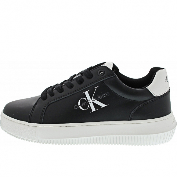 Calvin Klein Chunky Cupsole Mono LTH Sneaker in black-white