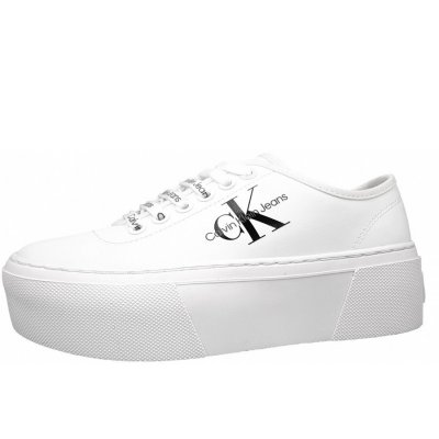 Calvin Klein Cupsole Flatform Sneaker in YAF white Calvin Klein Cupsole Flatform Sneaker in YAF white
