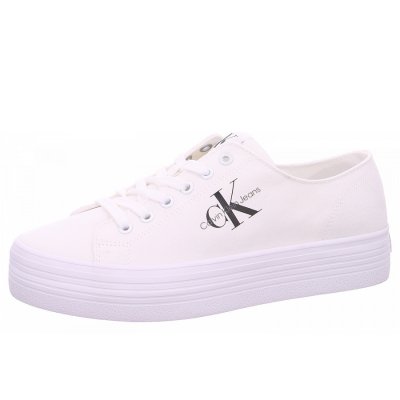 Calvin Klein Vulc Flatform Essential Leinenschuh in YBR white Calvin Klein Vulc Flatform Essential Leinenschuh in YBR white