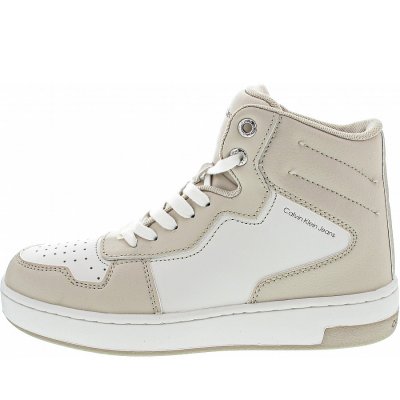 Calvin Klein Basketball Cupsole Mide Sneaker high in white-eggshell