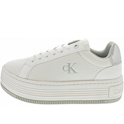 Calvin Klein Bold Flatf Low Lace MG Sneaker in bright white-silver