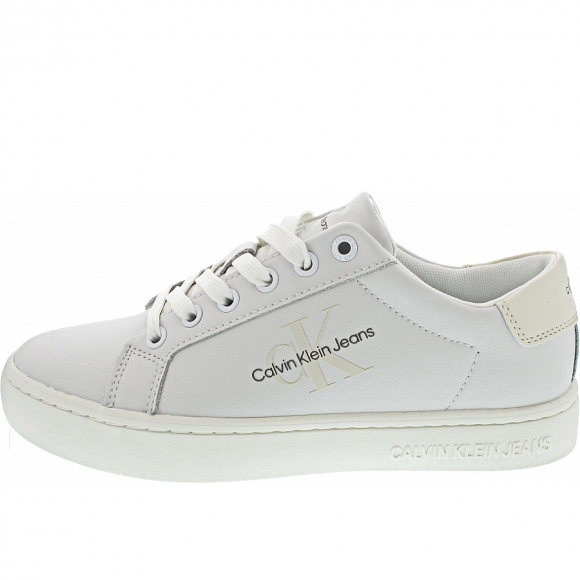 Calvin Klein Classic Cupsole Laceup Sneaker low in bright white-creamy white