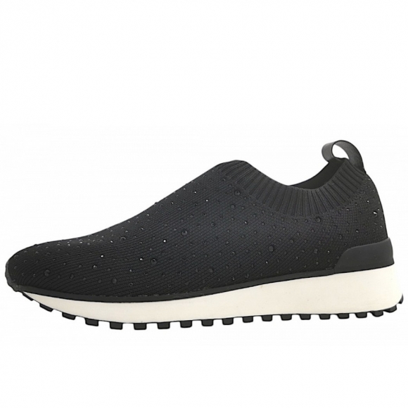 Caprice Slipper in black knit 035