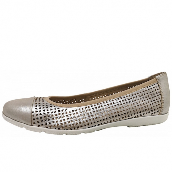 Caprice Ballerina in 341 Taupe Metallic