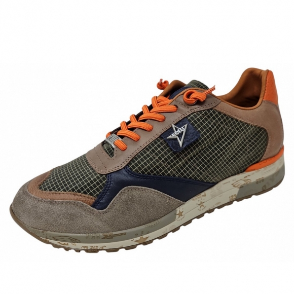 Cetti Sneaker in ante grid khaki