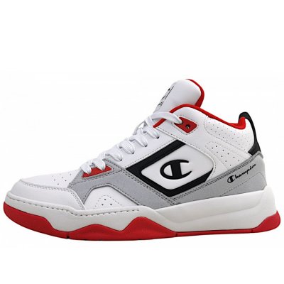 Champion Overtime Mid sportlicher Schnürer in white/red/black Champion Overtime Mid sportlicher Schnürer in white/red/black