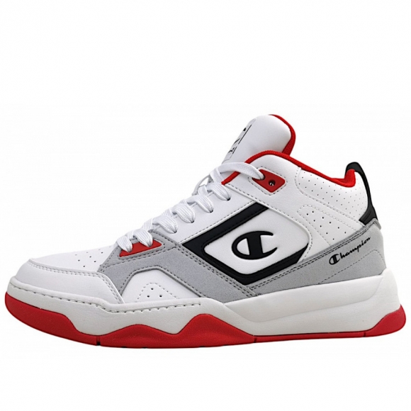 Champion Overtime Mid sportlicher Schnürer in white/red/black