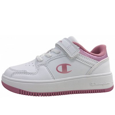 Champion RD 18 Foil Low G PS Sneaker in white/pink WW016
