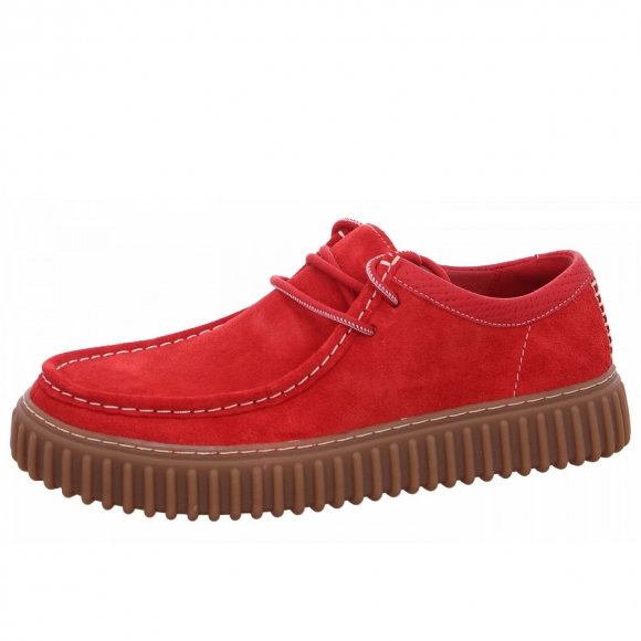 Clarks Torhill Schnürer in red suede