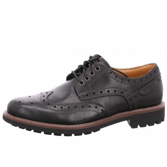 Clarks sportive Schnürer in schwarz