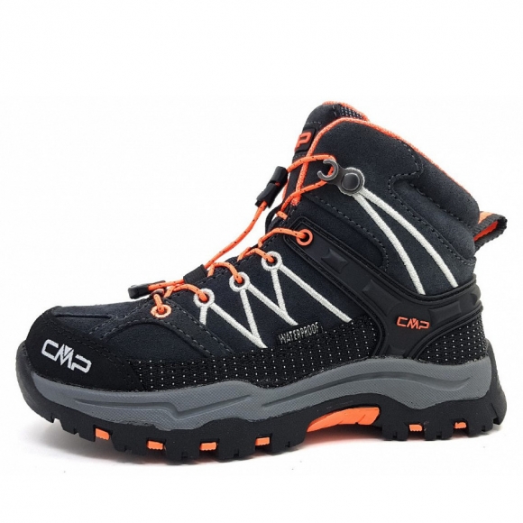 CMP Ki. Trekking Rig. Waterpr Schnürstiefel in Antrazit/Orange 47UG