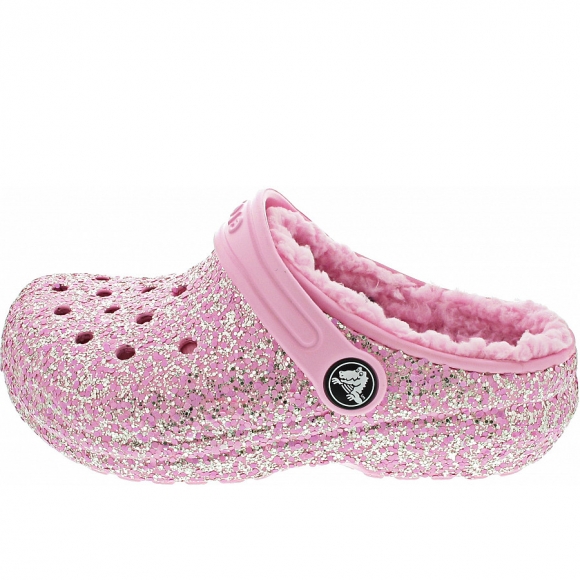 Crocs Classic Lined GlitterClog Clogs in flamingo Crocs Classic Lined GlitterClog Clogs in flamingo