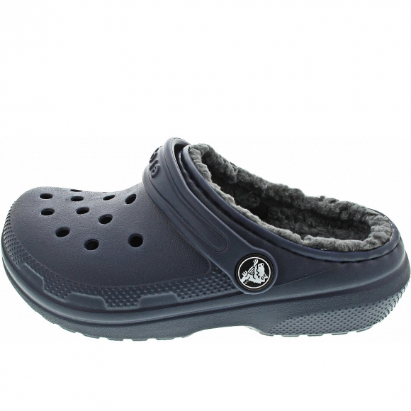 Crocs Classic Lined Clog Clogs in navy/charcoal