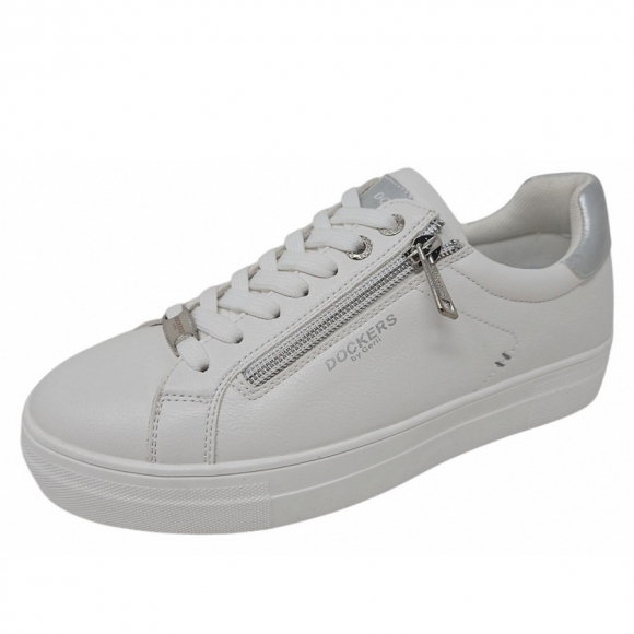Dockers by Gerli Sneaker in weiss/silber