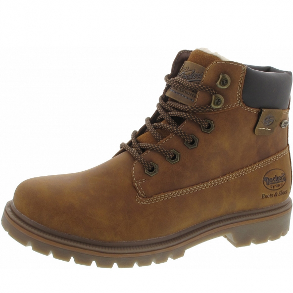 Dockers by Gerli Schnürstiefel in cognac