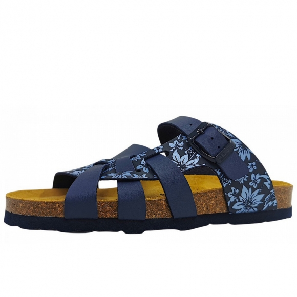 Dr. Brinkmann Oliva Hausschuh in blau 05