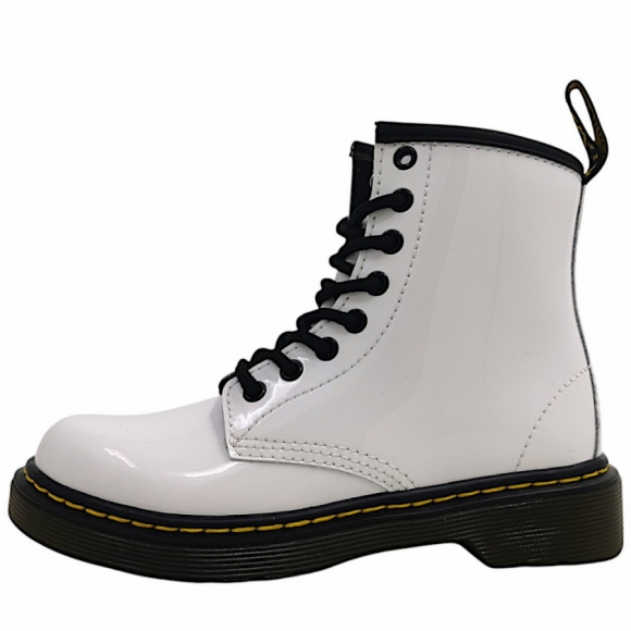 Dr. Martens Delaney Patent Stiefel in patent white