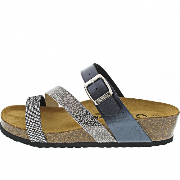 Dr. Stark Pantolette in schwarz-silber