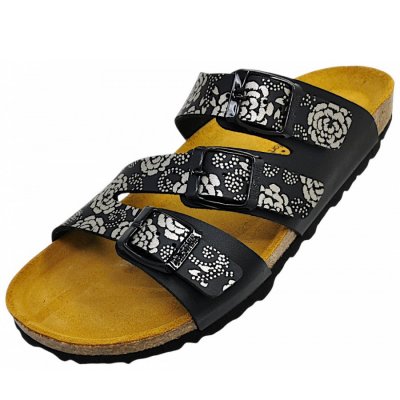 Dr. Stark Pantolette in black/silber 353/01 Dr. Stark Pantolette in black/silber 353/01