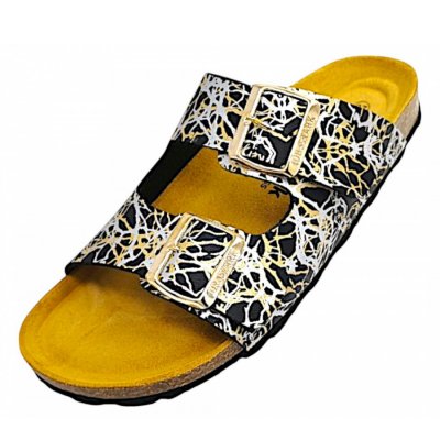 Dr. Stark Pantolette in Schwarz/Gold/Silber