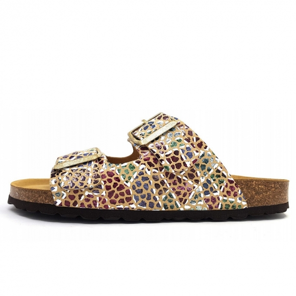 Dr. Stark Puzzle N°7 Pantolette in beige multi