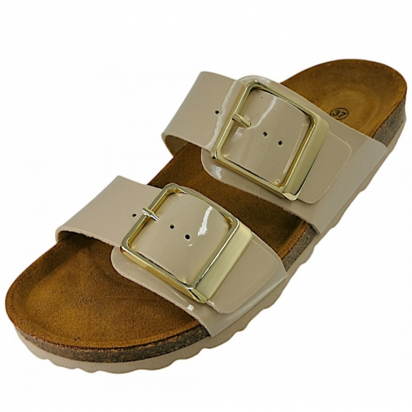 Dr. Stark Pantolette in beige lack 05