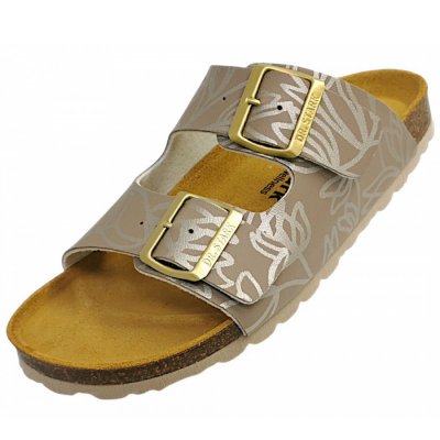 Dr. Stark Pantolette in beige print 353/08 Dr. Stark Pantolette in beige print 353/08