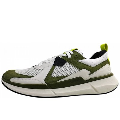Ecco Biom 2.2 Lea Tex sportlicher Schnürer in white/green 61134