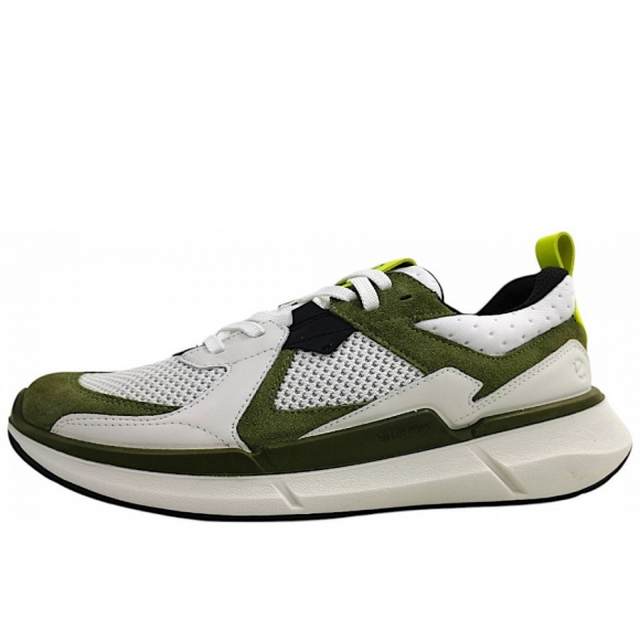 Ecco Biom 2.2 Lea Tex sportlicher Schnürer in white/green 61134