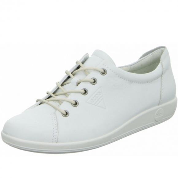Ecco Soft 2.0 Schnürstiefel in White Feather