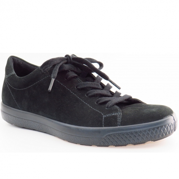 Ecco Ethan-Velour black Sneaker in schwarz
